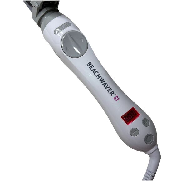 Beachwaver S1 Ceramic Rotating Curling Iron White 1" Barrel DV1137/S1 - Picture 2 of 6